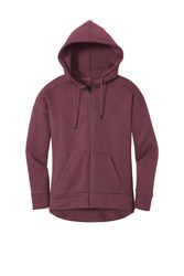 Image of District Women's Perfect Weight Fleece Drop Shoulder Full-Zip Hoodie DT1104