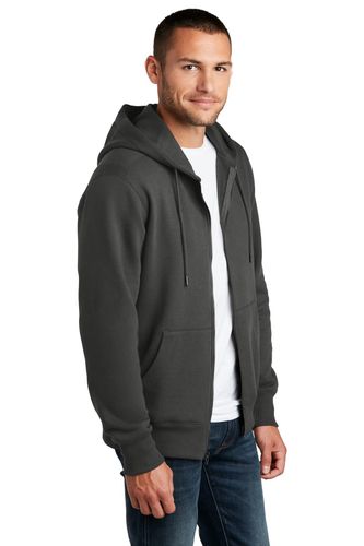 District Perfect Weight Fleece Full-Zip Hoodie DT1103 image thumbnail