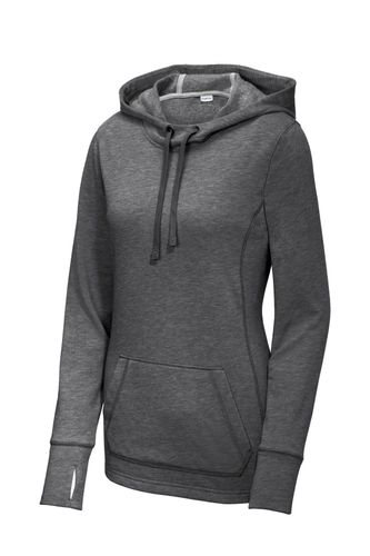 Sport-Tek Ladies PosiCharge Tri-Blend Wicking Fleece Hooded Pullover. LST296 image thumbnail