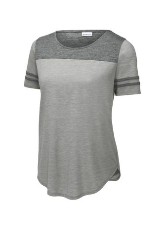 Sport-Tek Ladies PosiCharge Tri-Blend Wicking Fan Tee. LST403 image thumbnail
