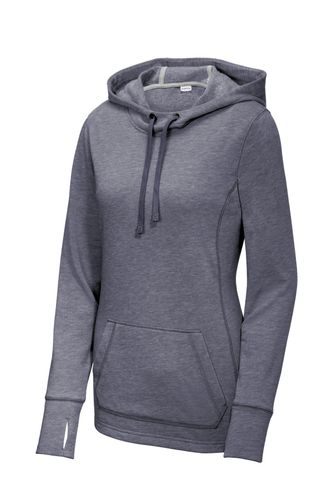 Sport-Tek Ladies PosiCharge Tri-Blend Wicking Fleece Hooded Pullover. LST296 image thumbnail