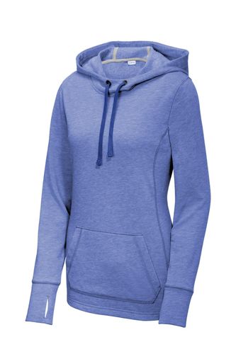 Sport-Tek Ladies PosiCharge Tri-Blend Wicking Fleece Hooded Pullover. LST296 image thumbnail