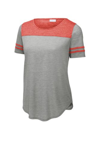 Sport-Tek Ladies PosiCharge Tri-Blend Wicking Fan Tee. LST403 image thumbnail