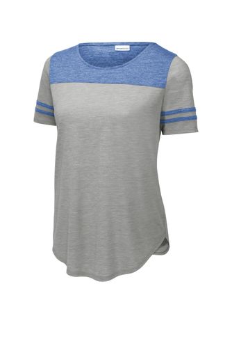 Sport-Tek Ladies PosiCharge Tri-Blend Wicking Fan Tee. LST403 image thumbnail