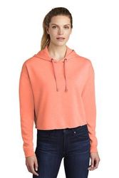 Image of Sport-Tek Ladies PosiCharge Tri-Blend Wicking Fleece Crop Hooded Pullover LST298
