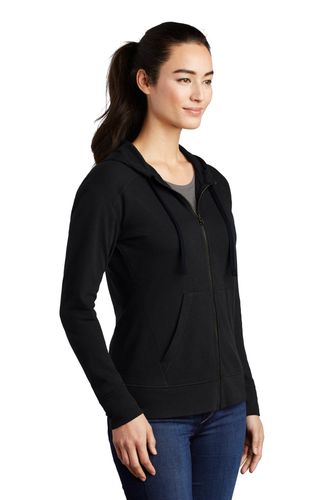 Sport-Tek Ladies PosiCharge Tri-Blend Wicking Fleece Full-Zip Hooded Jacket LST293 image thumbnail