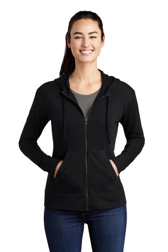 Sport-Tek Ladies PosiCharge Tri-Blend Wicking Fleece Full-Zip Hooded Jacket LST293 image thumbnail
