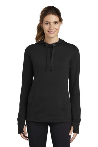 Sport-Tek Ladies PosiCharge Tri-Blend Wicking Fleece Hooded Pullover. LST296 image thumbnail