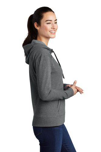 Sport-Tek Ladies PosiCharge Tri-Blend Wicking Fleece Full-Zip Hooded Jacket LST293 image thumbnail
