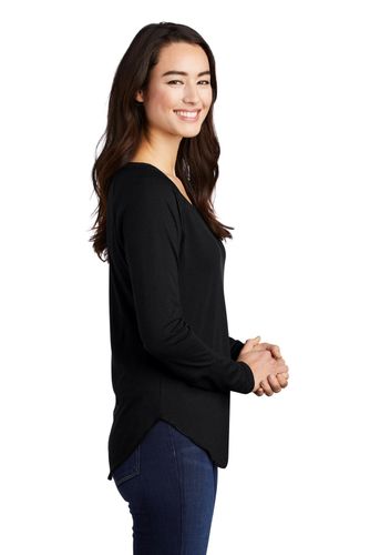 Sport-Tek Ladies PosiCharge Long Sleeve Tri-Blend Wicking Scoop Neck Raglan Tee LST400LS image thumbnail