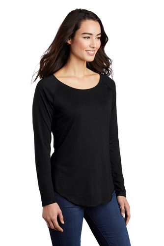 Sport-Tek Ladies PosiCharge Long Sleeve Tri-Blend Wicking Scoop Neck Raglan Tee LST400LS image thumbnail