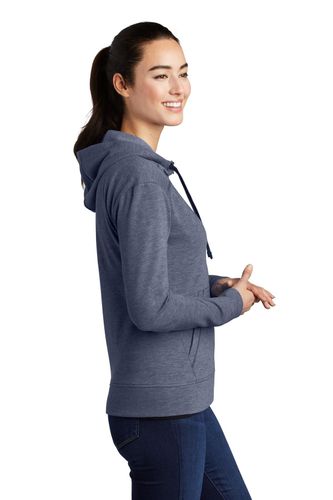 Sport-Tek Ladies PosiCharge Tri-Blend Wicking Fleece Full-Zip Hooded Jacket LST293 image thumbnail