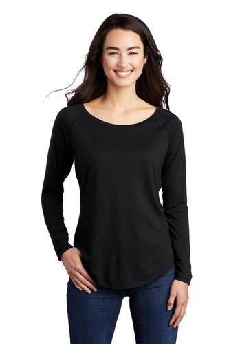 Sport-Tek Ladies PosiCharge Long Sleeve Tri-Blend Wicking Scoop Neck Raglan Tee LST400LS image thumbnail