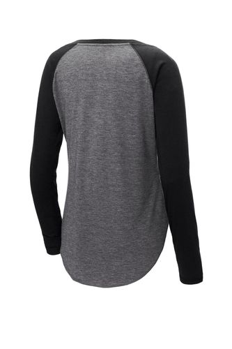 Sport-Tek Ladies PosiCharge Long Sleeve Tri-Blend Wicking Scoop Neck Raglan Tee LST400LS image thumbnail