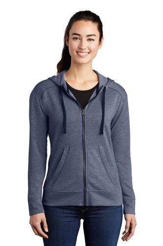 Sport-Tek Ladies PosiCharge Tri-Blend Wicking Fleece Full-Zip Hooded Jacket LST293 image thumbnail