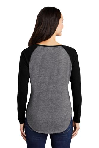 Sport-Tek Ladies PosiCharge Long Sleeve Tri-Blend Wicking Scoop Neck Raglan Tee LST400LS image thumbnail