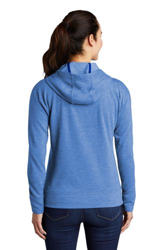 Sport-Tek Ladies PosiCharge Tri-Blend Wicking Fleece Full-Zip Hooded Jacket LST293 image thumbnail