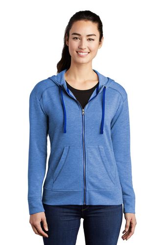 Sport-Tek Ladies PosiCharge Tri-Blend Wicking Fleece Full-Zip Hooded Jacket LST293 image thumbnail