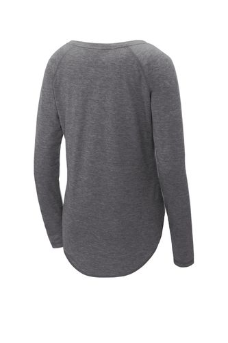 Sport-Tek Ladies PosiCharge Long Sleeve Tri-Blend Wicking Scoop Neck Raglan Tee LST400LS image thumbnail