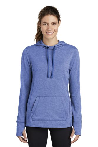 Sport-Tek Ladies PosiCharge Tri-Blend Wicking Fleece Hooded Pullover. LST296 image thumbnail