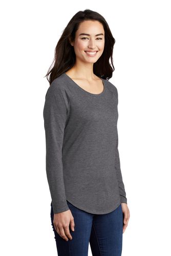 Sport-Tek Ladies PosiCharge Long Sleeve Tri-Blend Wicking Scoop Neck Raglan Tee LST400LS image thumbnail