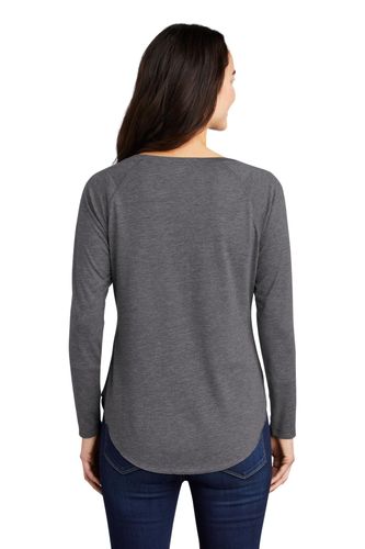 Sport-Tek Ladies PosiCharge Long Sleeve Tri-Blend Wicking Scoop Neck Raglan Tee LST400LS image thumbnail