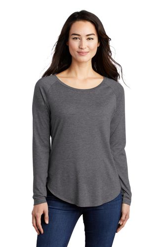 Sport-Tek Ladies PosiCharge Long Sleeve Tri-Blend Wicking Scoop Neck Raglan Tee LST400LS image thumbnail