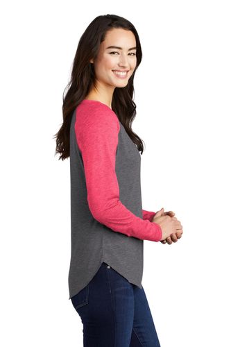Sport-Tek Ladies PosiCharge Long Sleeve Tri-Blend Wicking Scoop Neck Raglan Tee LST400LS image thumbnail