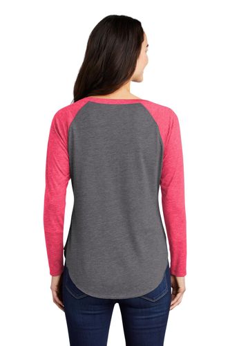 Sport-Tek Ladies PosiCharge Long Sleeve Tri-Blend Wicking Scoop Neck Raglan Tee LST400LS image thumbnail