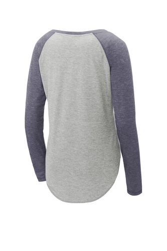 Sport-Tek Ladies PosiCharge Long Sleeve Tri-Blend Wicking Scoop Neck Raglan Tee LST400LS image thumbnail