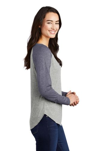 Sport-Tek Ladies PosiCharge Long Sleeve Tri-Blend Wicking Scoop Neck Raglan Tee LST400LS image thumbnail