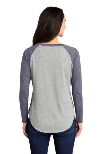 Sport-Tek Ladies PosiCharge Long Sleeve Tri-Blend Wicking Scoop Neck Raglan Tee LST400LS image thumbnail