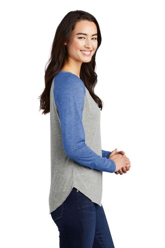 Sport-Tek Ladies PosiCharge Long Sleeve Tri-Blend Wicking Scoop Neck Raglan Tee LST400LS image thumbnail