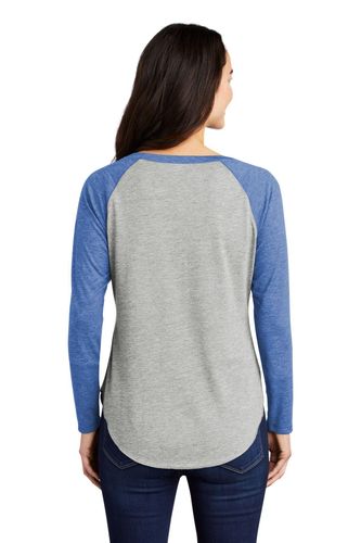 Sport-Tek Ladies PosiCharge Long Sleeve Tri-Blend Wicking Scoop Neck Raglan Tee LST400LS image thumbnail