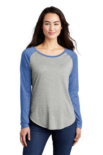 Sport-Tek Ladies PosiCharge Long Sleeve Tri-Blend Wicking Scoop Neck Raglan Tee LST400LS image thumbnail