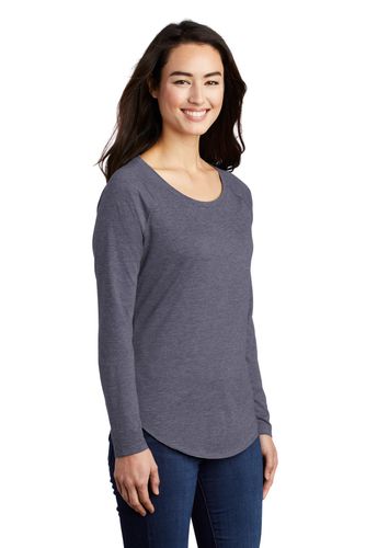 Sport-Tek Ladies PosiCharge Long Sleeve Tri-Blend Wicking Scoop Neck Raglan Tee LST400LS image thumbnail