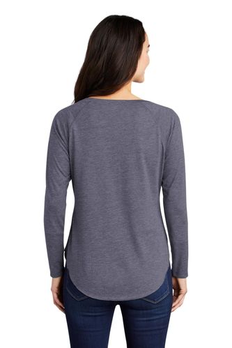 Sport-Tek Ladies PosiCharge Long Sleeve Tri-Blend Wicking Scoop Neck Raglan Tee LST400LS image thumbnail