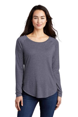 Sport-Tek Ladies PosiCharge Long Sleeve Tri-Blend Wicking Scoop Neck Raglan Tee LST400LS image thumbnail