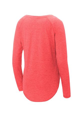 Sport-Tek Ladies PosiCharge Long Sleeve Tri-Blend Wicking Scoop Neck Raglan Tee LST400LS image thumbnail