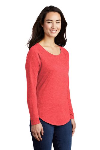 Sport-Tek Ladies PosiCharge Long Sleeve Tri-Blend Wicking Scoop Neck Raglan Tee LST400LS image thumbnail