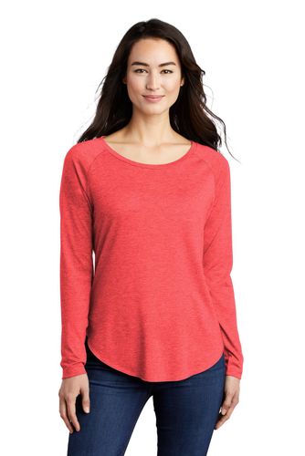 Sport-Tek Ladies PosiCharge Long Sleeve Tri-Blend Wicking Scoop Neck Raglan Tee LST400LS image thumbnail