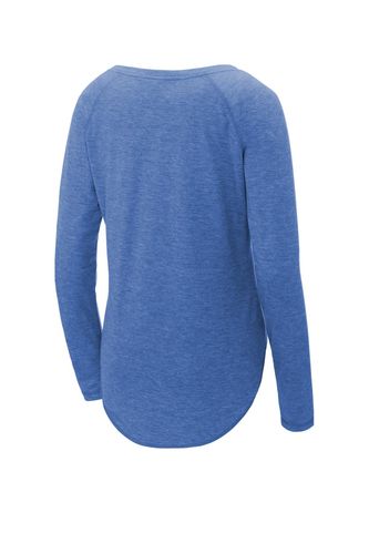 Sport-Tek Ladies PosiCharge Long Sleeve Tri-Blend Wicking Scoop Neck Raglan Tee LST400LS image thumbnail