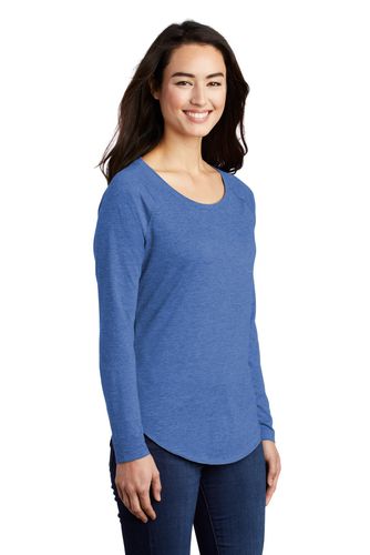 Sport-Tek Ladies PosiCharge Long Sleeve Tri-Blend Wicking Scoop Neck Raglan Tee LST400LS image thumbnail
