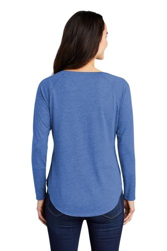 Sport-Tek Ladies PosiCharge Long Sleeve Tri-Blend Wicking Scoop Neck Raglan Tee LST400LS image thumbnail