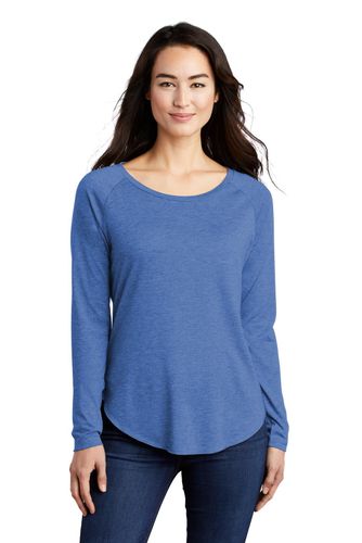 Sport-Tek Ladies PosiCharge Long Sleeve Tri-Blend Wicking Scoop Neck Raglan Tee LST400LS image thumbnail