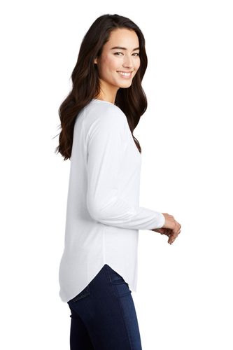 Sport-Tek Ladies PosiCharge Long Sleeve Tri-Blend Wicking Scoop Neck Raglan Tee LST400LS image thumbnail