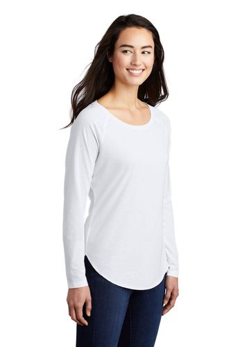 Sport-Tek Ladies PosiCharge Long Sleeve Tri-Blend Wicking Scoop Neck Raglan Tee LST400LS image thumbnail