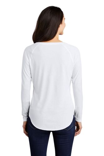 Sport-Tek Ladies PosiCharge Long Sleeve Tri-Blend Wicking Scoop Neck Raglan Tee LST400LS image thumbnail