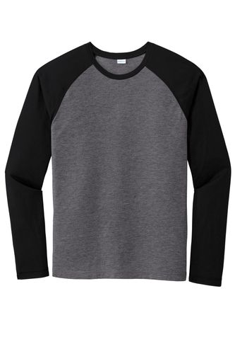 Sport-Tek PosiCharge Long Sleeve Tri-Blend Wicking Raglan Tee ST400LS image thumbnail