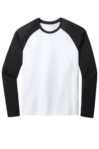 Sport-Tek PosiCharge Long Sleeve Tri-Blend Wicking Raglan Tee ST400LS image thumbnail
